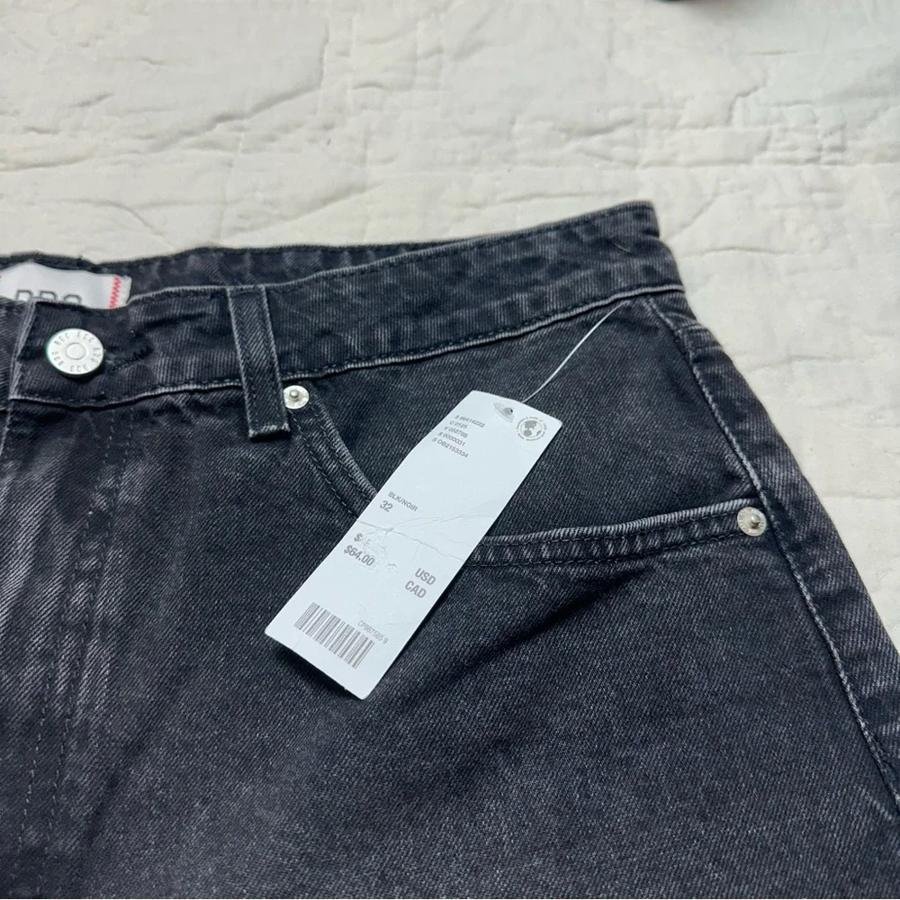 Washed Black Denim Shorts | High-Rise Relaxed Vintage-Style · BDG - Picture 7 of 13